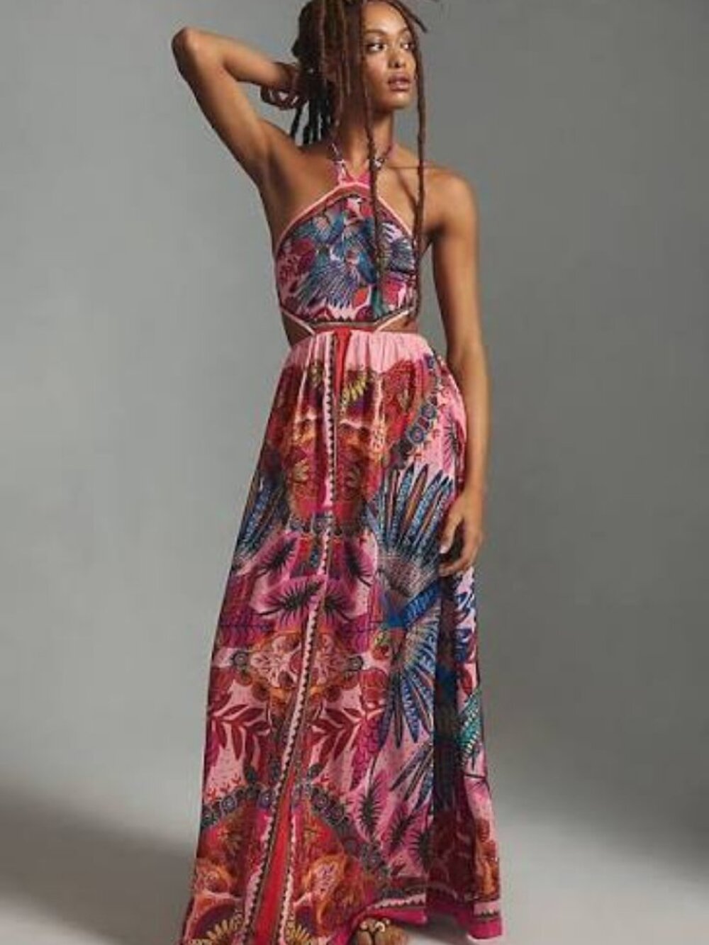 FARM Rio Macaw Scarf Maxi Dress XL